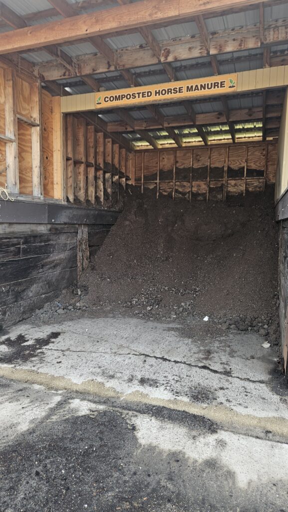 Our Composted Horse Manure bin