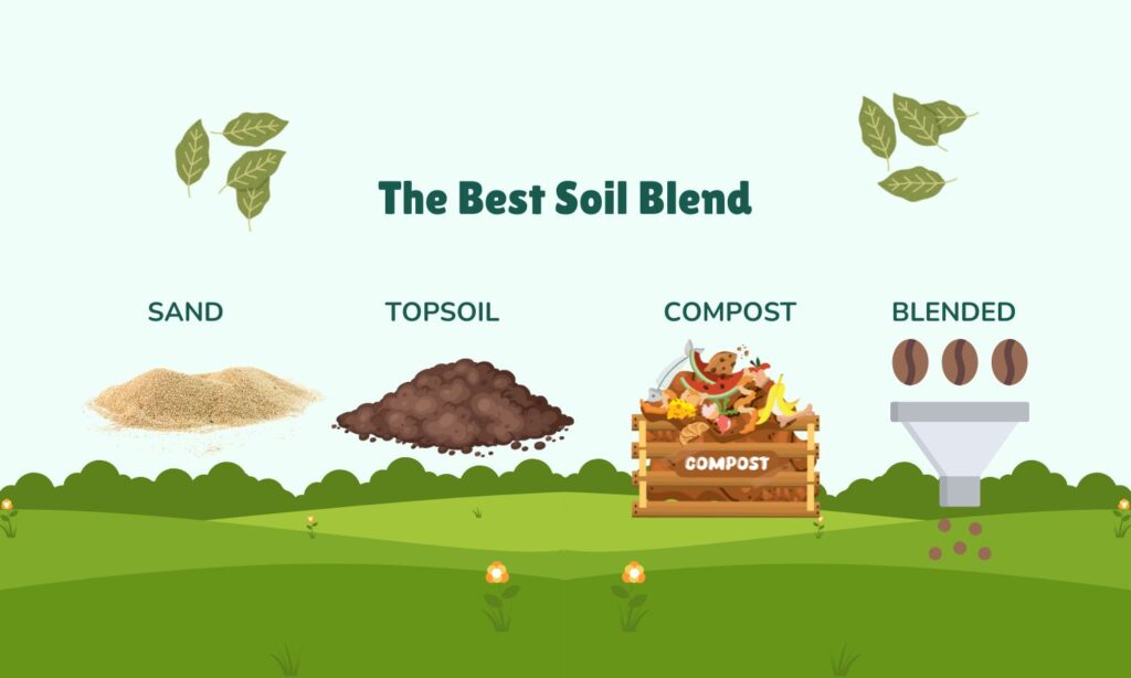 Topsoil, sand and compost for the best garden soil