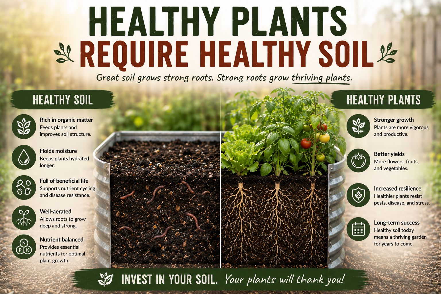 For healthy plants you need healthy soil
