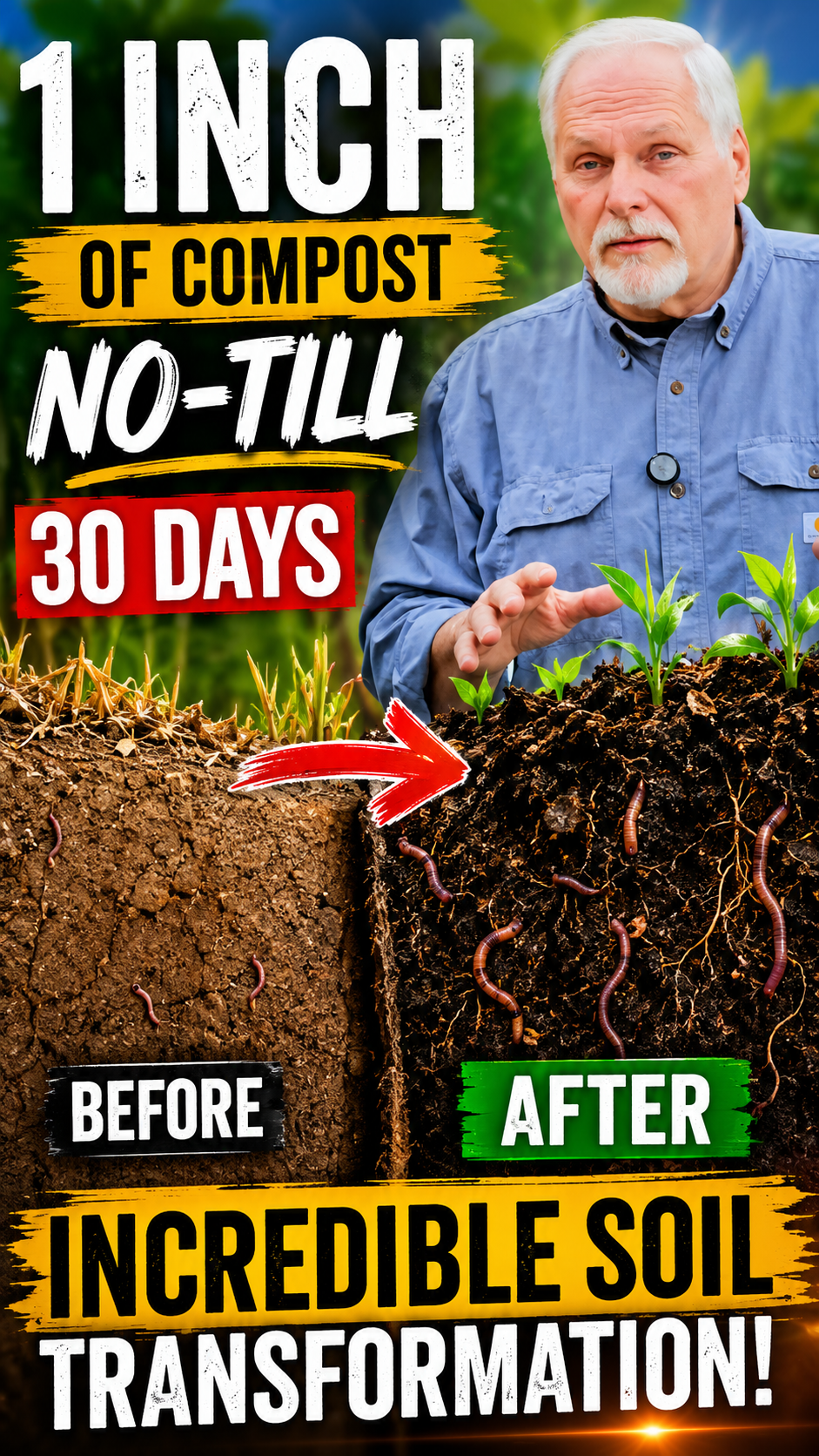 No till compost amending