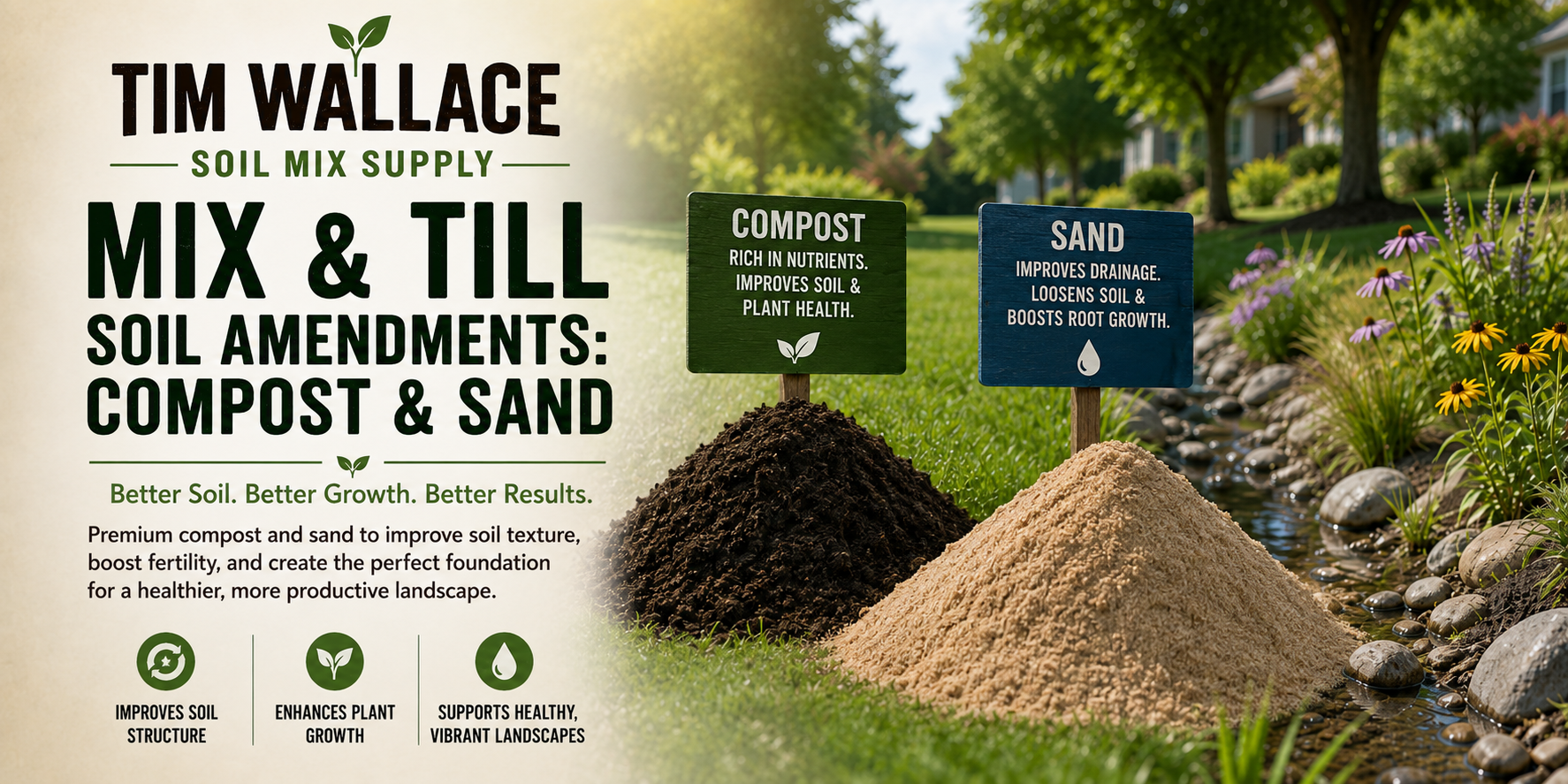 Mix & Till, Soil Amendments: Compost and Sane